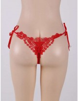 Beaded Lady &Red Embroidered Plus Size Panty
