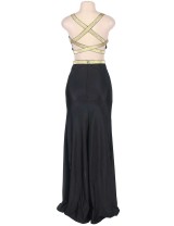 Black Cross-strapped Gown