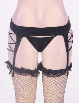 Plus size Crocheted Garter with G-string