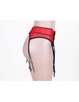 Red Sexy Transparent Lace Garter Panty