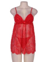 Red Sexy Lace Lingerie Sexy Babydoll