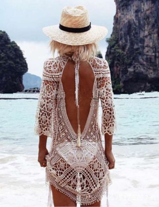 Knitted Hollow out Beach Dress
