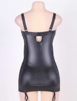 Plus size leather dress