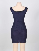 Coral One Shoulder Bodycon Blue Dresses For Women
