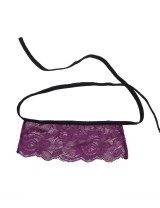 Plus Size Purple lace bustier lingerie set with bra rim