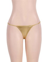 Golden Plus Size Exotic Micro Shiny G String Thongs