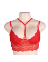 Red Seductive Strappy Lace Bralette Top