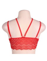 Red Seductive Strappy Lace Bralette Top