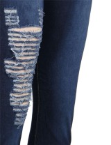 Plus Size Top Design Ripped Women Jeans 