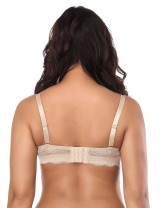 Beige high-quality lace comfortable T-shirt bra