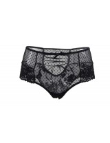 Sexy Black High Waist Lace Strappy Panty