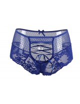 Sexy Blue High Waist Lace Strappy Panty