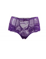 Sexy Purple High Waist Lace Strappy Panty