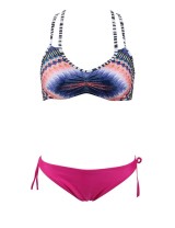 Color print summer bikini set