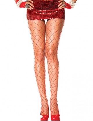 Fashion Red  Fishnet Stocking
