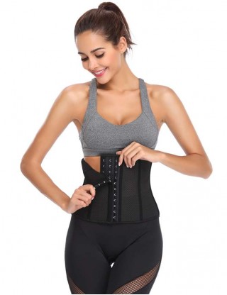 9 Steel Bone Black Soft And Breathable Corset（Height：24CM）