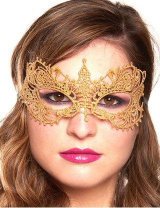Glamorous Golden Lace Eye Mask