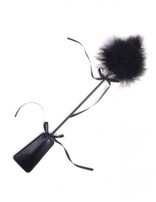Leather Slapper Feather Whip Racket Tease Play Adult Couple Game Toy