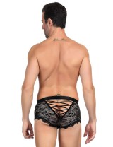 Sexy Black Lace Strappy Panty For Men