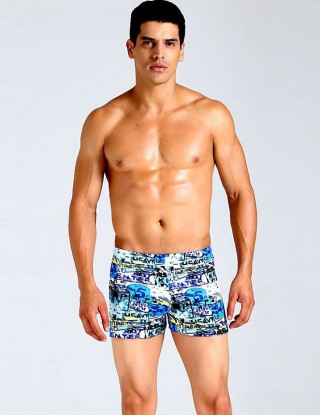 Men's Colorful Swimming Trunks Jammers Endurance Quick Dry Swimming Trunks